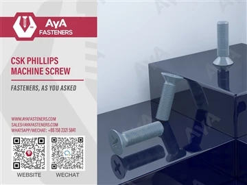 AYA FASTENERS Vodič|CSK Phillips Machine Screw Prednosti i primjena